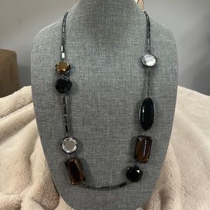 Sequin and chrome necklace